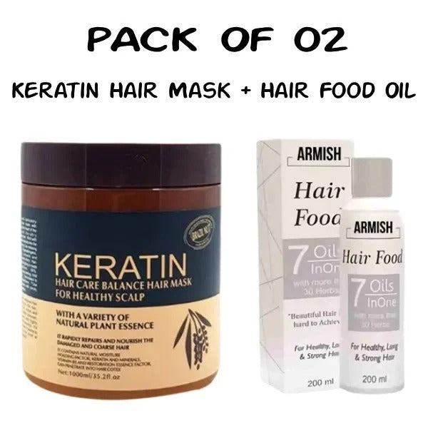 Deal Keratin Hair Mask And Hair Food Oil